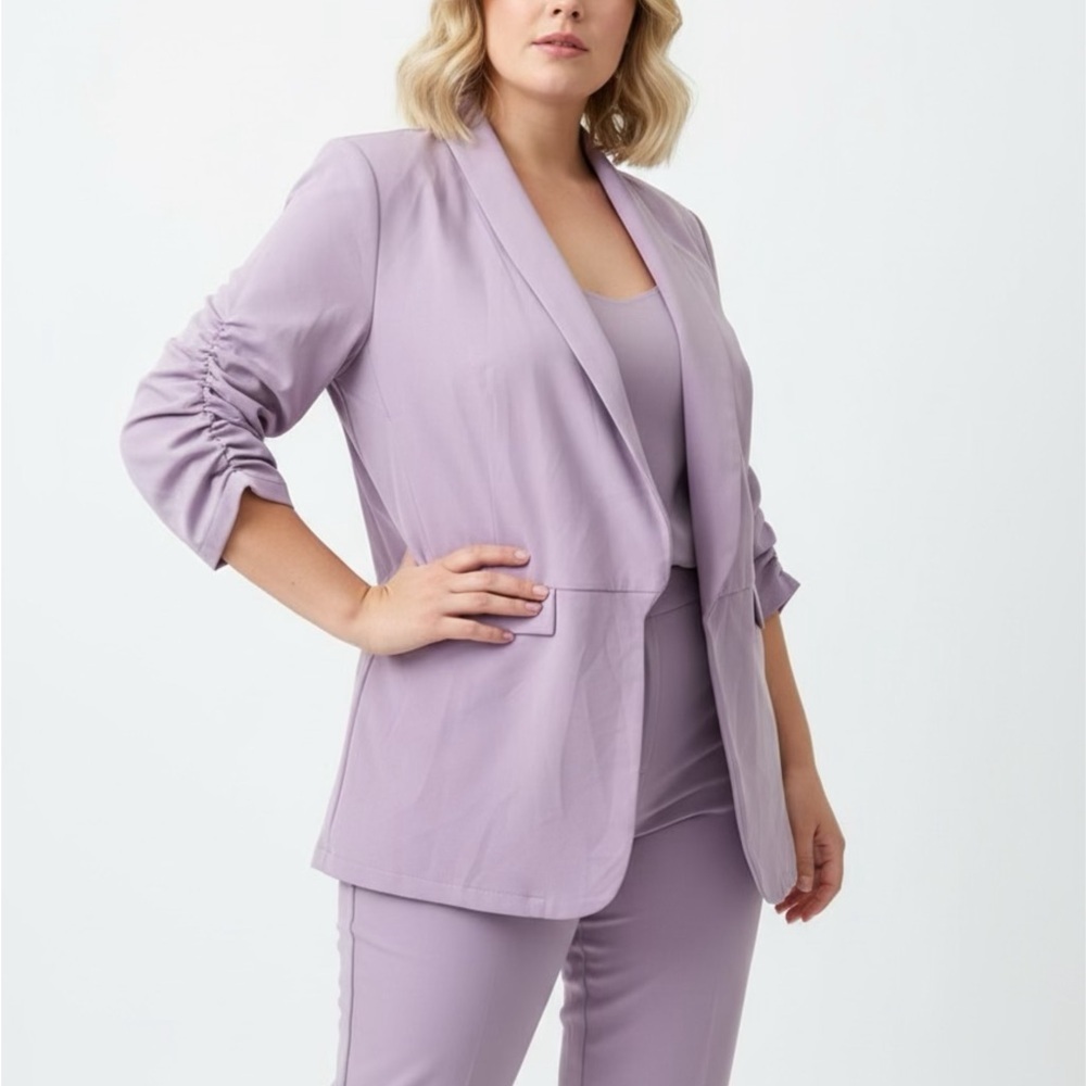 Lavender Blazer and Pants Set - Picture 2 of 4